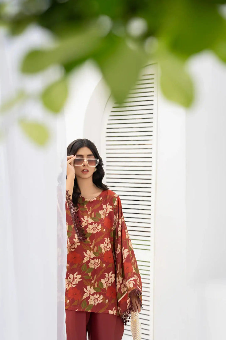 Alora Cotton Silk Printed Stitched 2PC - Rabiya Hassan