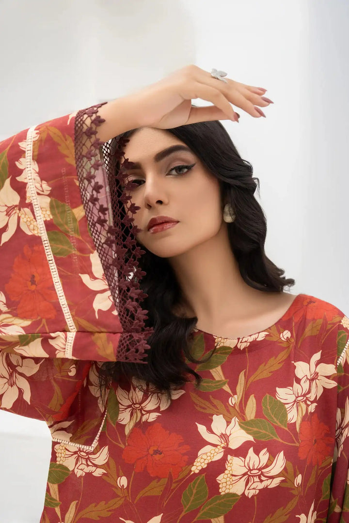 Alora Cotton Silk Printed Stitched 2PC - Rabiya Hassan