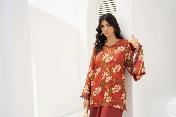 Alora Cotton Silk Printed Stitched 2PC - Rabiya Hassan