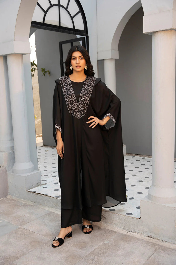 Black Shadow Georgette Printed Stitched 2 PC - Rabiya Hassan