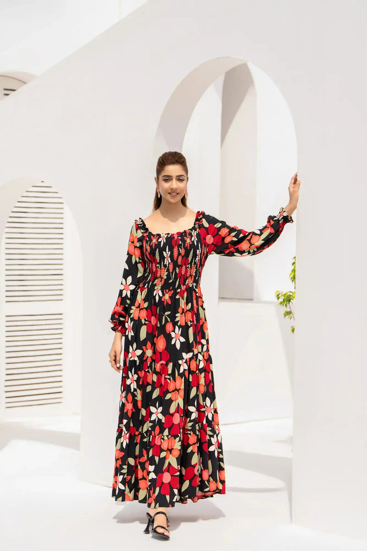 Blossa Arabic Lawn Printed Stitched 1PC - Rabiya Hassan