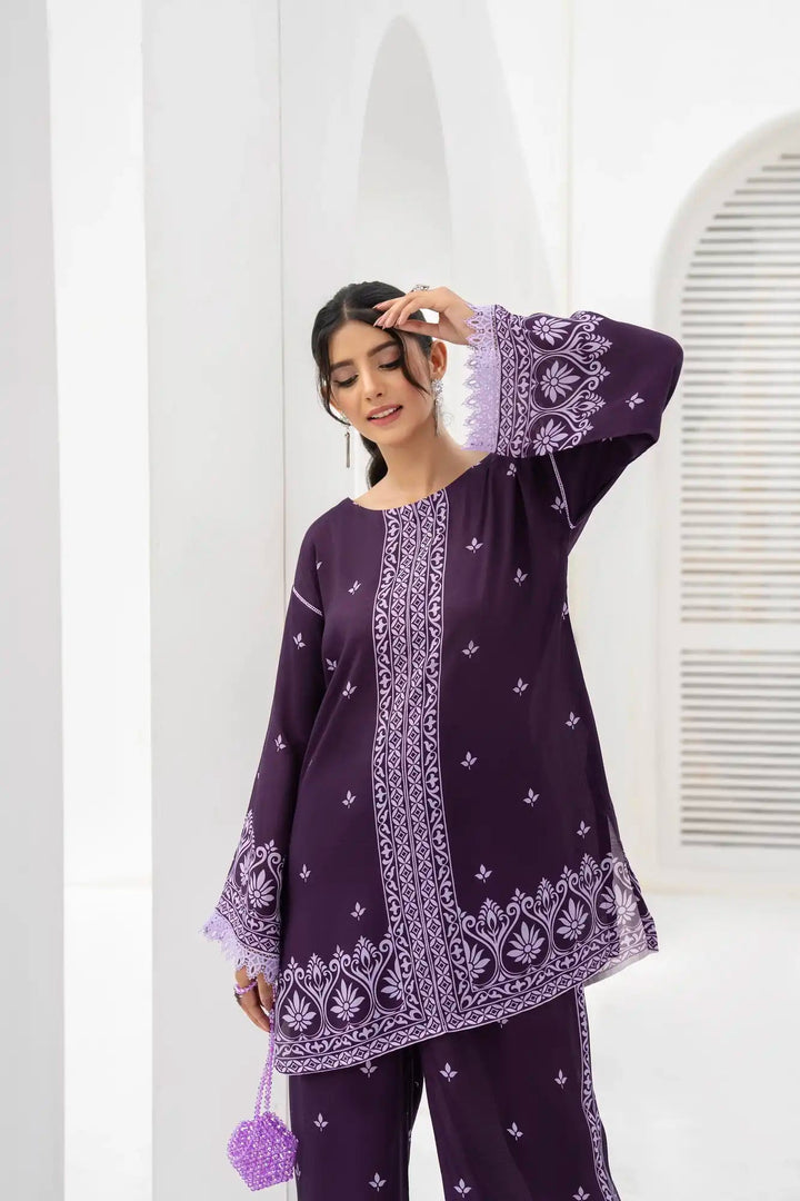 Faatin Cotton Silk Printed Stitched 2PC - Rabiya Hassan