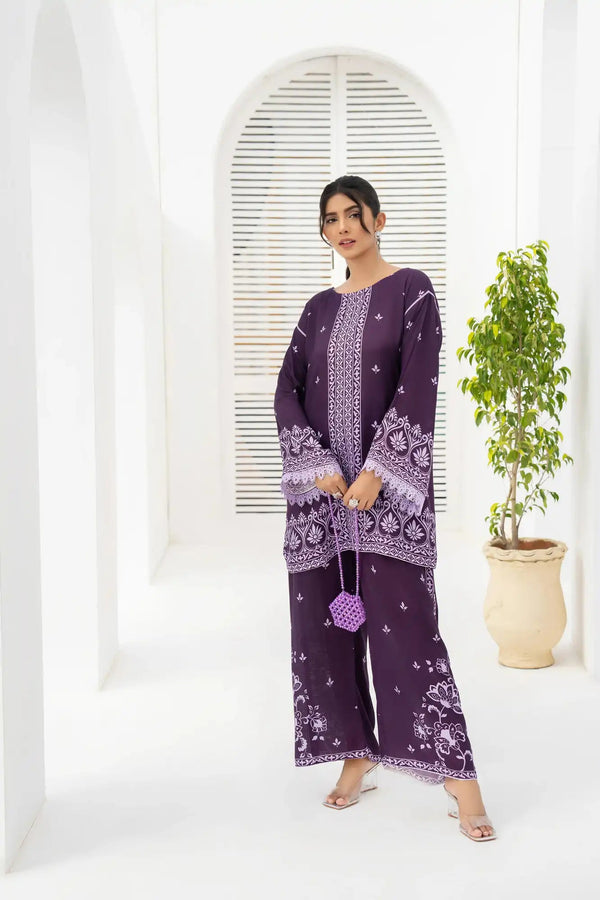 Faatin Cotton Silk Printed Stitched 2PC - Rabiya Hassan