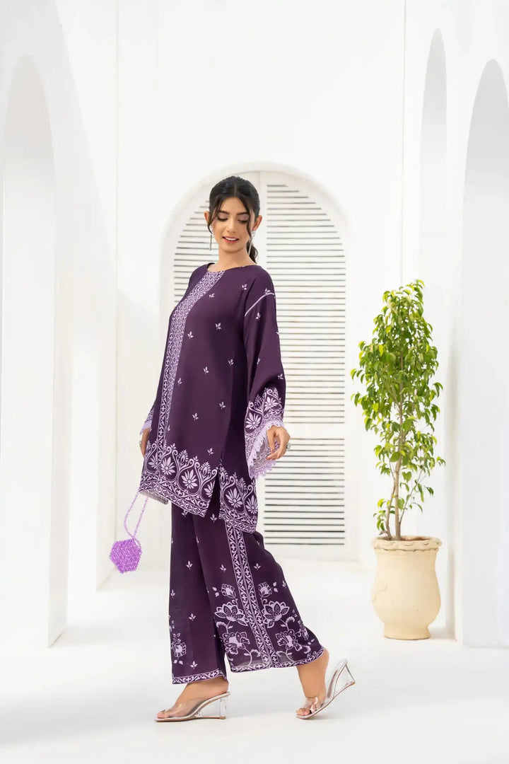 Faatin Cotton Silk Printed Stitched 2PC - Rabiya Hassan