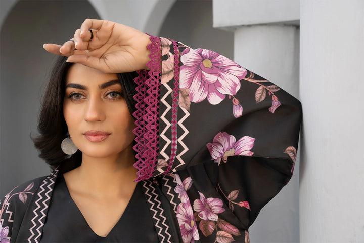 Floral Eclipse Silk Printed Stitched 2 PC - Rabiya Hassan