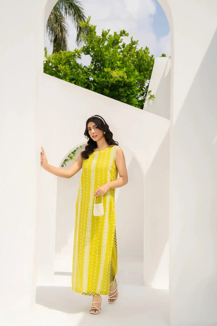 Izel Chikankari Lawn Embroidered Stitched 2PC - Rabiya Hassan