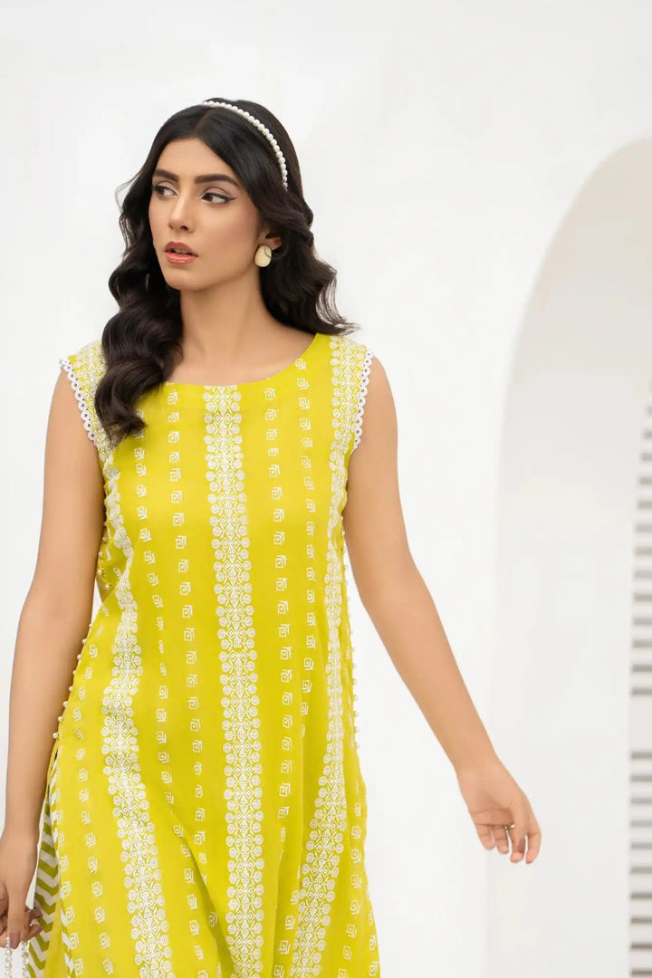 Izel Chikankari Lawn Embroidered Stitched 2PC - Rabiya Hassan