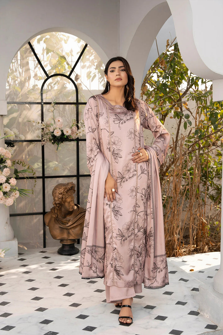 Mystic Floret Silk Printed Stitched 3 PC - Rabiya Hassan