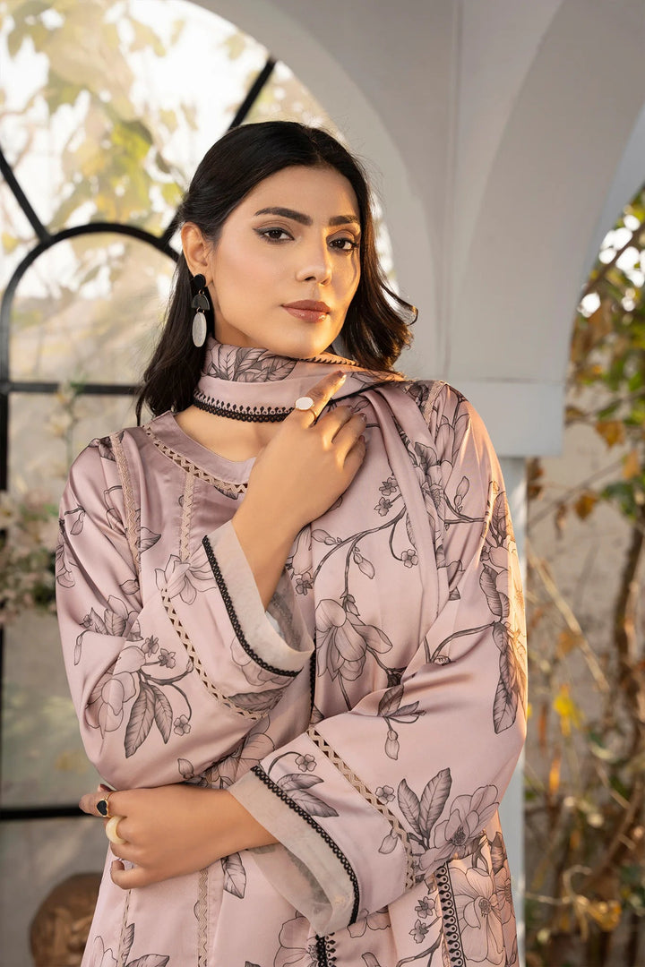 Mystic Floret Silk Printed Stitched 3 PC - Rabiya Hassan