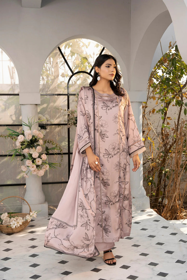 Mystic Floret Silk Printed Stitched 3 PC - Rabiya Hassan