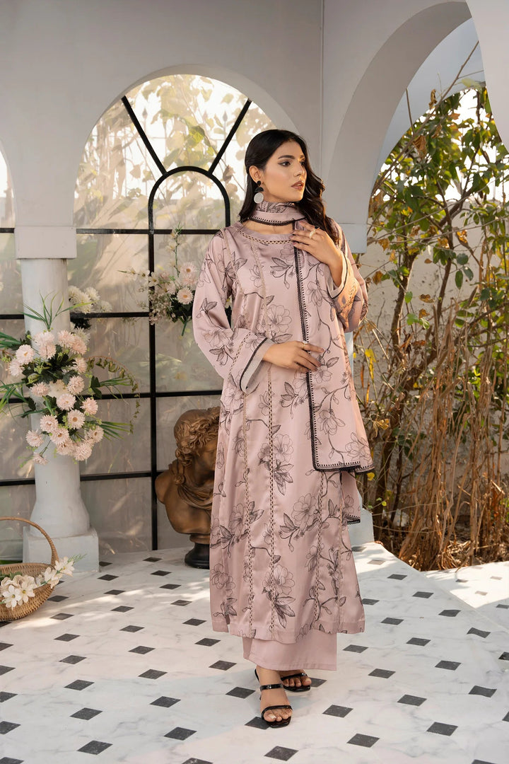 Mystic Floret Silk Printed Stitched 3 PC - Rabiya Hassan