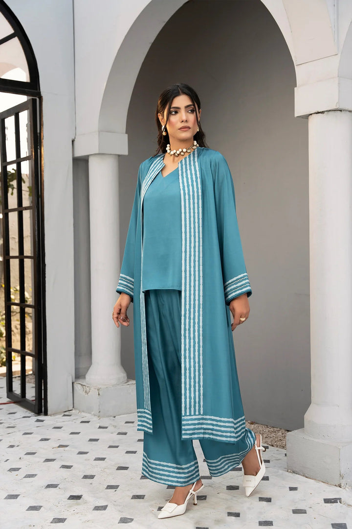 Ocean Muse Silk Printed Stitched 3 PC - Rabiya Hassan