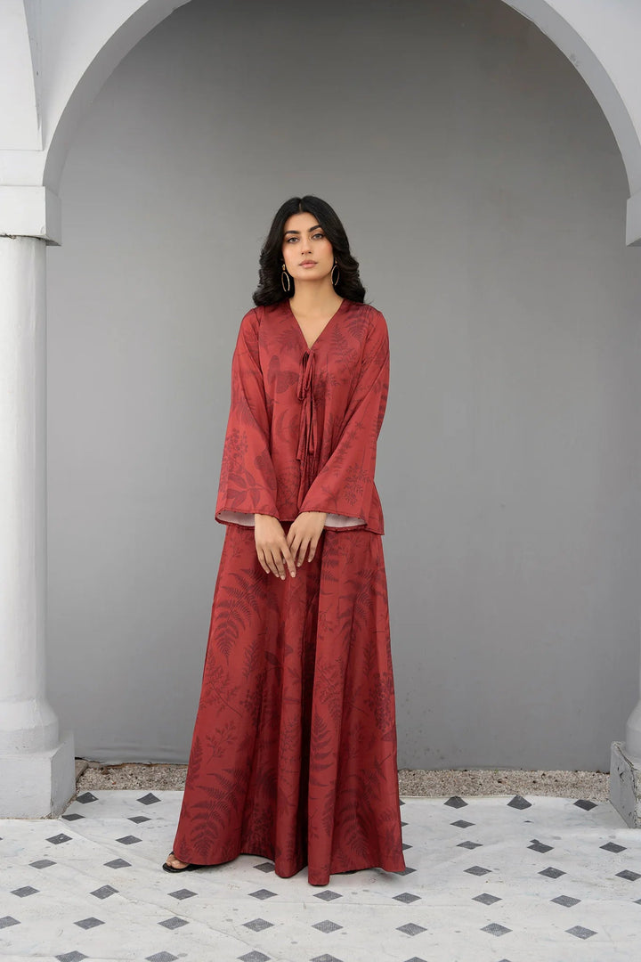 Tonal Whispers Silk Printed Stitched 2 PC - Rabiya Hassan