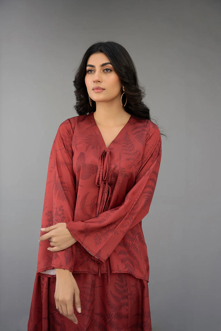 Tonal Whispers Silk Printed Stitched 2 PC - Rabiya Hassan