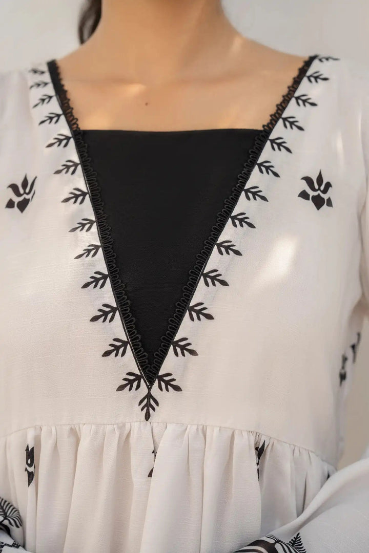 Zavesa Cotton Silk Printed Stitched 2PC - Rabiya Hassan